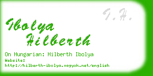 ibolya hilberth business card